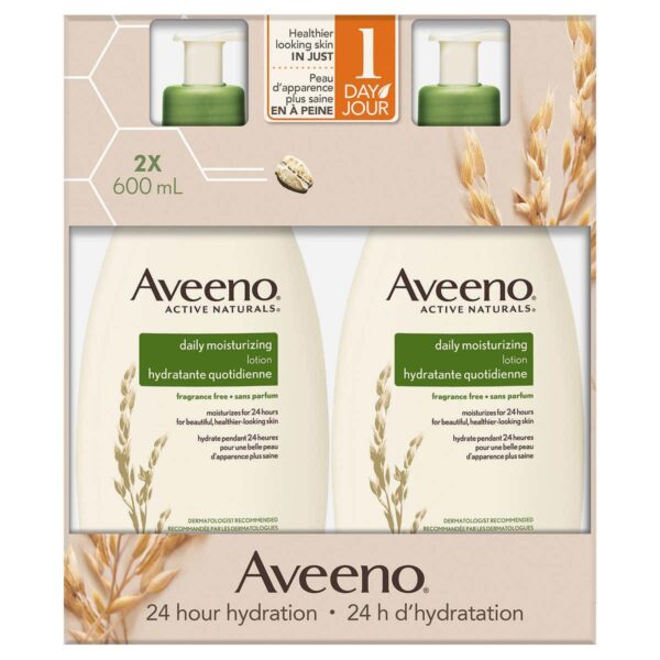 Aveeno Daily Moisturizing Lotion 600 mL, 2-pack