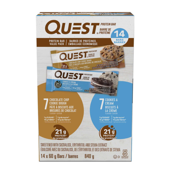 Quest Protein Bar Value Pack, 14-count