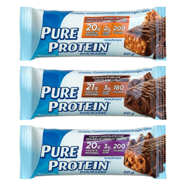 Pure Protein Bar, Variety Pack, 18 × 50 g (1.76 oz)