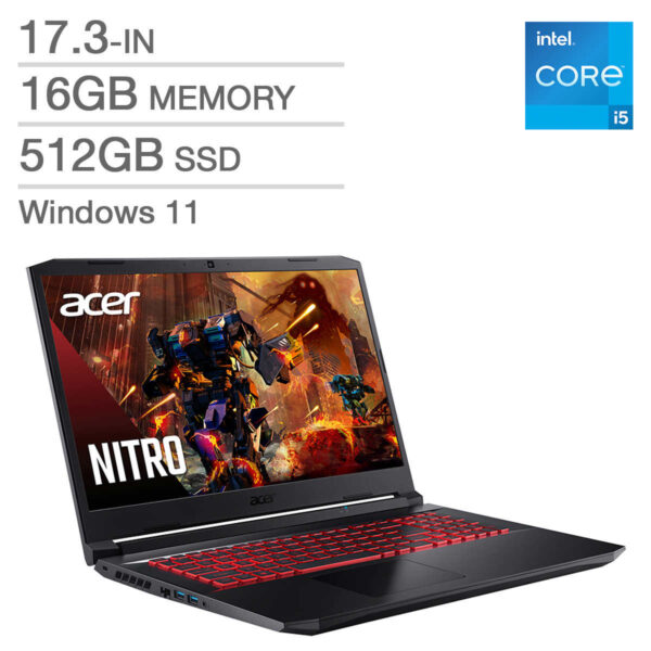 Acer Nitro 5 AN517-54-582A Gaming Laptop, i5-11400H