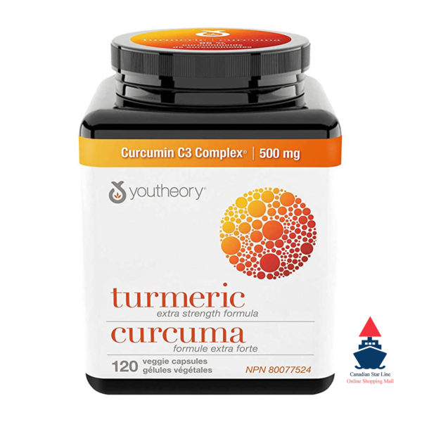 youtheory Turmeric Extra Strength 500 mg - 120 Veggie Capsules